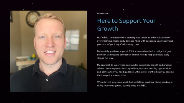 Screenshot of Bill Deggs, LPC-S's webpage.