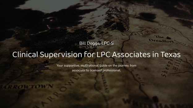 Screenshot of Bill Deggs, LPC-S's webpage.